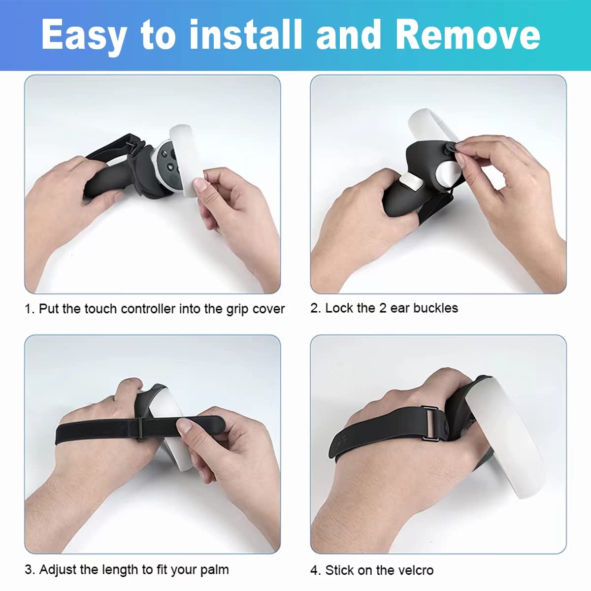 Amzdm Controller Grip For Oculus Meta Quest 2 Accessories Grips Cover For Vr Touch Controllers Covers Protector With Non Slip Jo